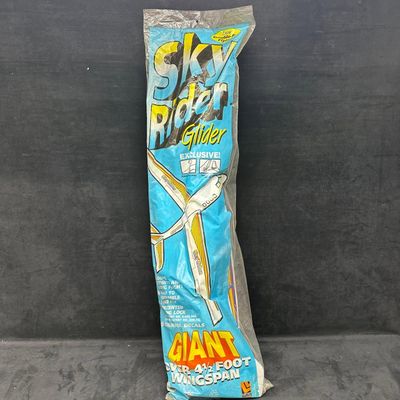 Sale Photo Thumbnail #329: Vintage Sky Rider Glider Giant 4.5 Foot Wingspan Foam Airplane Toy In Package