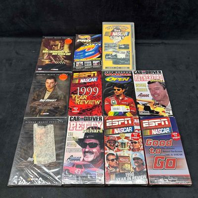 NASCAR VHS and DVD Media Set ESPN Hot Wheels Jeff Gordon Eleven 11