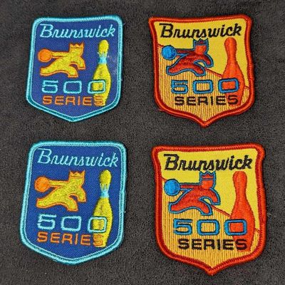 Sale Photo Thumbnail #376: 4 Vintage Brunswick 500 Series Bowling Patches