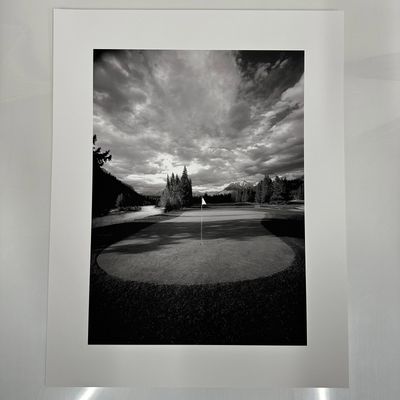 Sale Photo Thumbnail #276: Banff Springs Golf Course in the Rocky Mountains of Canada Black and White Photo Print C