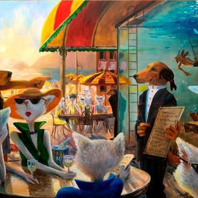 Sale Photo Thumbnail #215: S&N Ivan Clarke "Fish Choice" Small Giclée