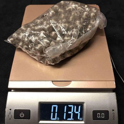 10 Plus Ounces of Silver Toned Textured Costume Jewelry Beads