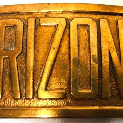 Sale Photo Thumbnail #205: Vintage Robbins Co. Attleberg Arizona Belt Buckle Pat3-8-27