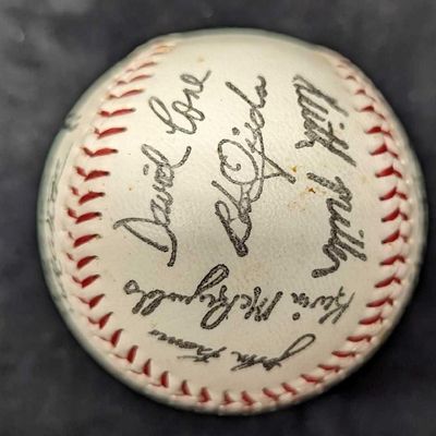 Sale Photo Thumbnail #349: Vintage Stamp Signed New York Mets Baseball