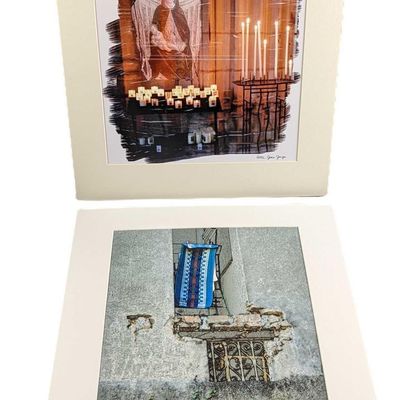 Sale Photo Thumbnail #216: 2 Matted  Etta Jean Juge Photos Mary & Christ & Ledge
