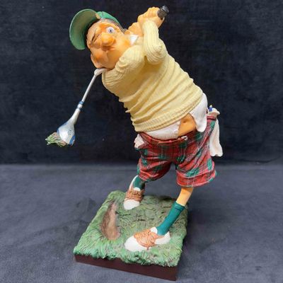 Sale Photo Thumbnail #365: Guillermo Forchino The Golfer Medium Sculpture Figurine Statue Comical Art Figure R119
