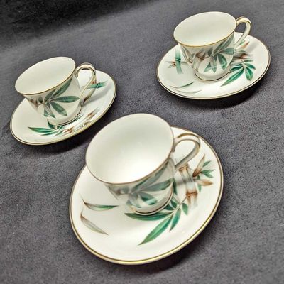 3 Vintage Noritake China 5665 Demitasse Cups & Saucers B
