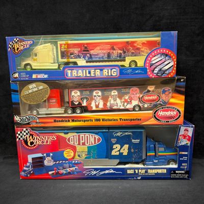 Sale Photo Thumbnail #393: 3 NASCAR Jeff Gordon and Hendrick Motorsports Transporter Trucks