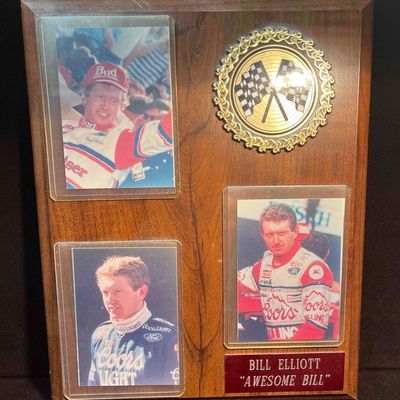 Sale Photo Thumbnail #274: Bill Elliott "Awesome Bill" Wood Wall Plaque