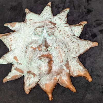 Sale Photo Thumbnail #202: Vintage Wall Art Pottery Sun