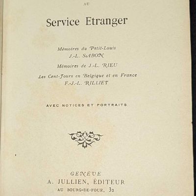1910 Soldats Suisses Au Service Etranger Hardcover