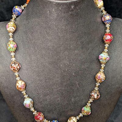 Sale Photo Thumbnail #106: Vintage Italian Murano Art Glass Bead Necklace RTC1