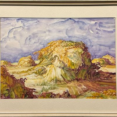 Sale Photo Thumbnail #117: Runbeck, Dolores Gaston (1898-1994) untitled wheat shock, watercolor