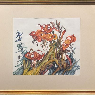 Sale Photo Thumbnail #123: Runbeck, Dolores Gaston (1898-1994) untitled Day Lilies, watercolor