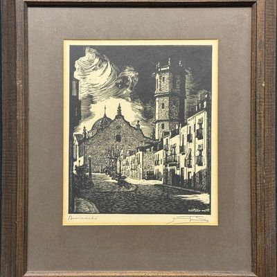 Marti, Juan Castells (1906-1980) Benicarlo, woodblock