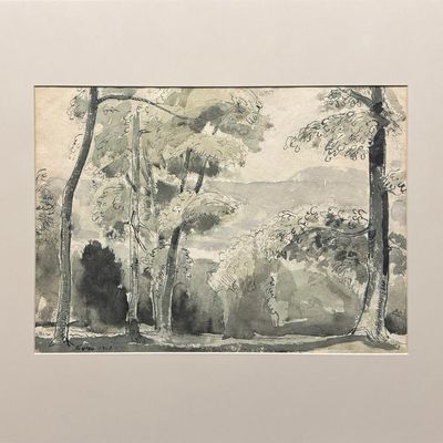 Sudlow, Robert (1920-2010) untitled trees, 1953 watercolor