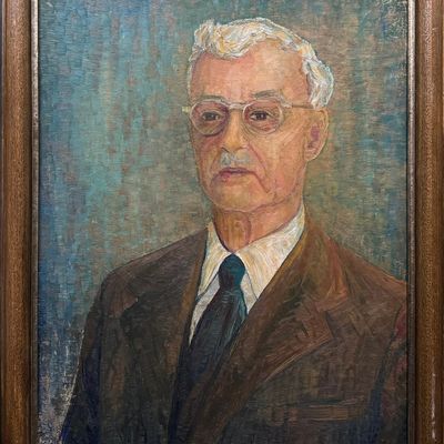 Runbeck, Dolores Gaston (1898-1994) untitled portrait of a man, oil on board