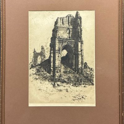 Vondrous, Jan Charles (1884-1970) Sv Martin v Ypres, 1921 etching