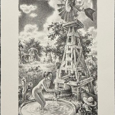 Wilson, Charles Banks (1918-2013) Country Gilrl, 1992 lithograph