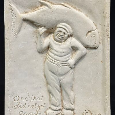 Pearson, Anton (1892-1967) One That Did Not Get Away, plaster
