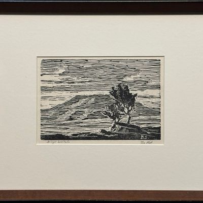 Sale Photo Thumbnail #139: Sandzen, Birger (1871-1954) The Hill, 1916, wood cut