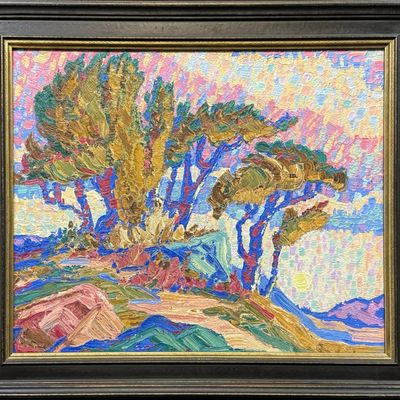 Runbeck, Dolores Gaston (1898-1994) Landscape, 1931 oil on board