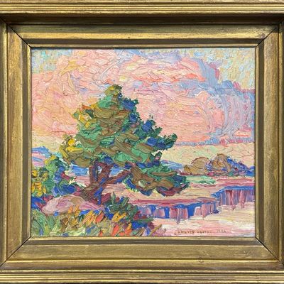 Runbeck, Dolores Gaston (1898-1994) untitled landscape,1926 oil on board