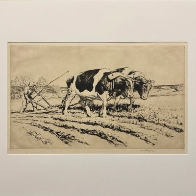 Eby, Kerr (1889-1946) Spring  Plowing, 1925 drypoint etching