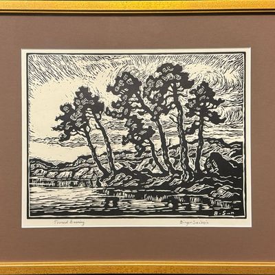 Sandzen, Birger (1871-1954) Toward Evening, 1942 linoleum cut