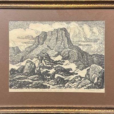 Sandzen, Birger (1871-1954) Timberline Snow, 1925 lithograph