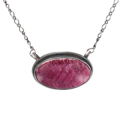 Scott Skeets Navajo Sterling Purple Spiny Oyster Necklace