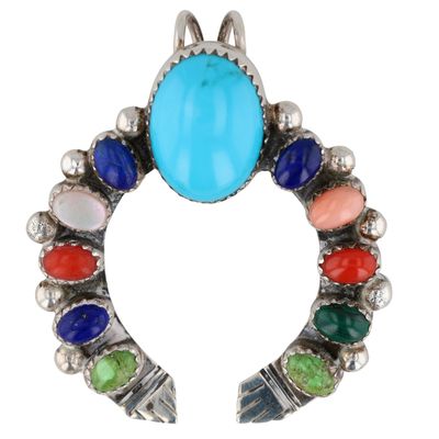 Running Bear Sterling Multi-Stone Naja Pendant