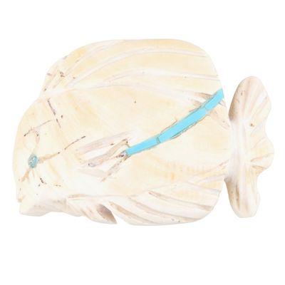 Ken Leekity Zuni Inlaid Shell Fish Fetish Carving
