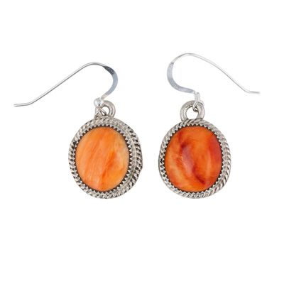 Richardson's Trading Post: Navajo Sterling Spiny Oyster Earrings