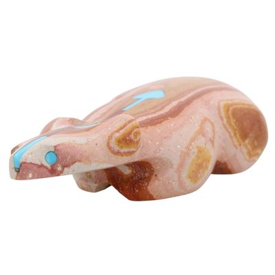 Richardson's Trading Post: Kenric Laiwakete Zuni Wonderstone Badger Fetish Carving