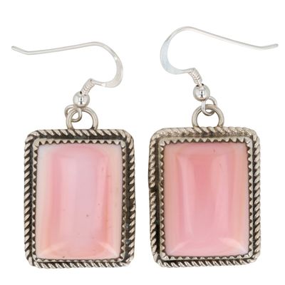 Richardson's Trading Post: Cordell Platero Navajo Sterling Pink Conch Earrings