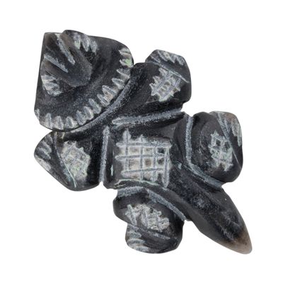 Albert Livingston Navajo Serpentine Sgraffito Horned Lizard Fetish Carving