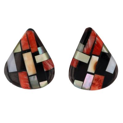 Santo Domingo Sterling Multi-Stone Inlay Earrings