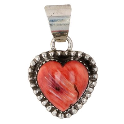 Richardson's Trading Post: Shirley Lee Navajo Sterling Spiny Oyster Heart Pendant