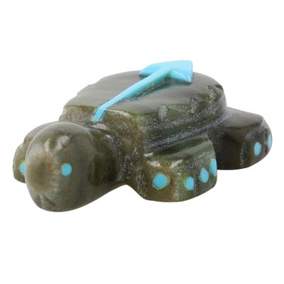 Bennie Bacy Zuni Serpentine Turtle Fetish Carving