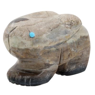 Reynold Lunasee Zuni Picasso Marble Rabbit Fetish Carving