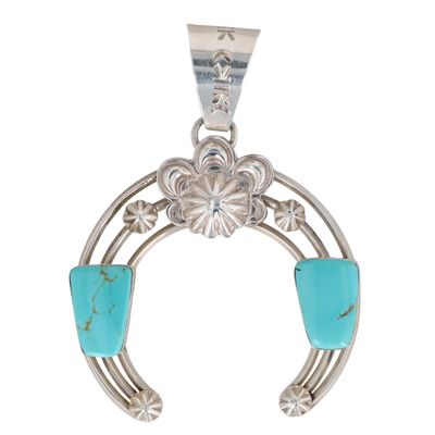 Running Bear Sterling Turquoise Naja Pendant
