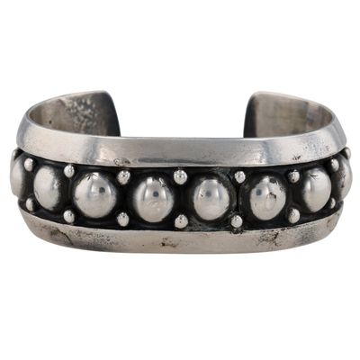 Richardson's Trading Post: Wilson & Carol Begay Navajo Sterling Cuff Bracelet