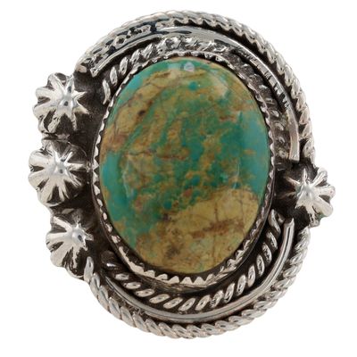Richardson's Trading Post: Sampson Whitegoat Navajo Sterling Royston Turquoise Ring Sz 9