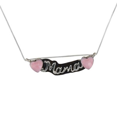 Charlene Yazzie Navajo Sterling Pink Conch Mama Necklace