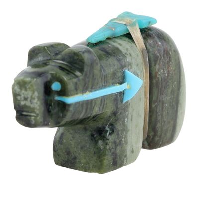 Bennie Bacy Zuni Serpentine Bear Fetish Carving
