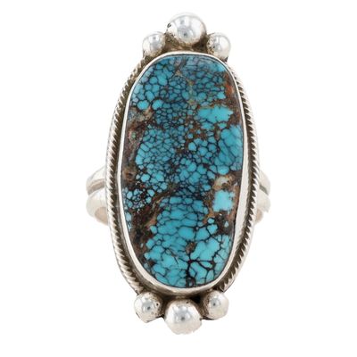 Richardson's Trading Post: Signed Navajo Sterling Turquoise Ring Sz 10
