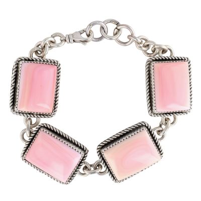 Richardson's Trading Post: Rena Shelly Navajo Sterling Pink Conch Link Bracelet