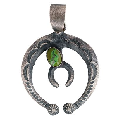 Kevin Billah Navajo Sterling Sonoran Gold Turquoise Naja Pendant