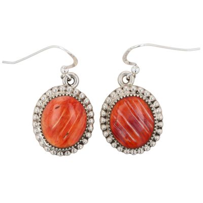 Richardson's Trading Post: Shirley Lee Navajo Sterling Spiny Oyster Earrings